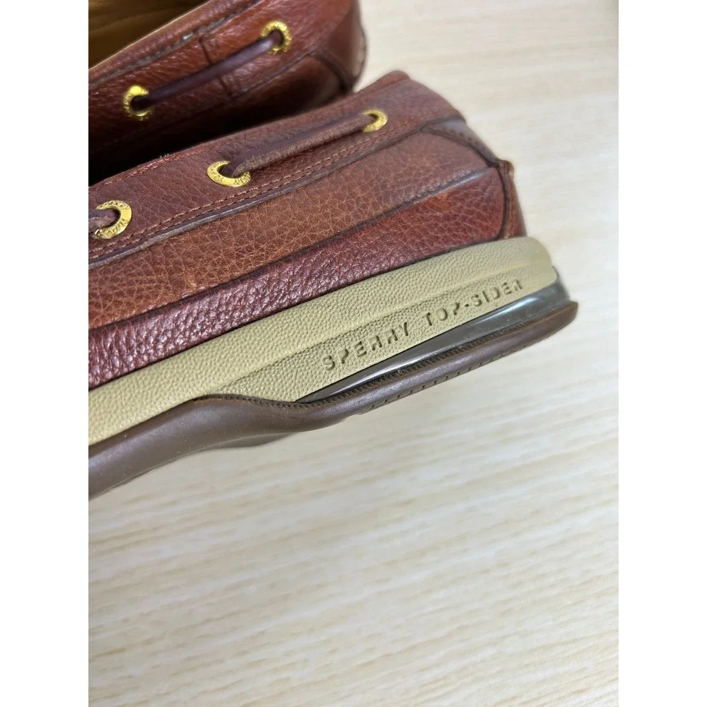 Sperry Boat Shoe Mens 12M Brown Gold Cup Authentic Original ASV Leather Nautical